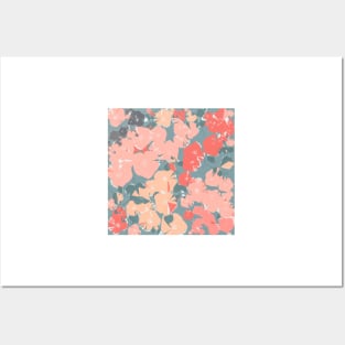 Pastel Spring Flower Pattern Posters and Art